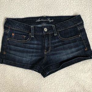 Dark denim shorts